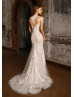 Ivory Lace Tulle Wedding Dress With Detachable Train
